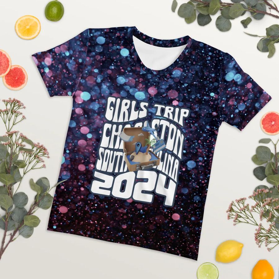 Girls Trip Charleston Sc 2024 All Over Print T-shirt product image (7)