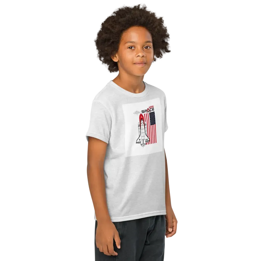 Kids T-Shirt Space Plane Unisex Softstyle T-Shirt product image (4)