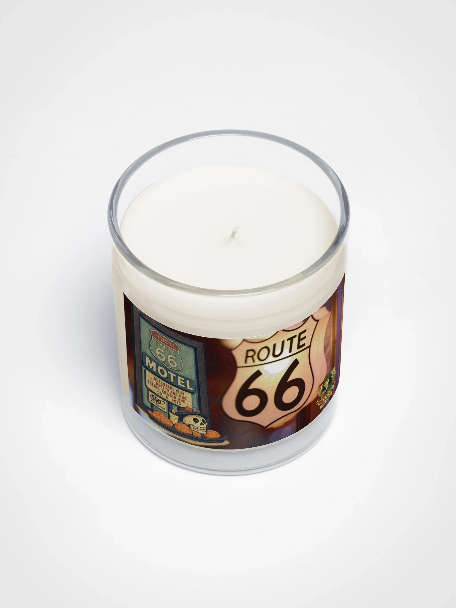 Route 66 Motel Candle – Día de los Muertos Inspired Travel Decor product image (5)