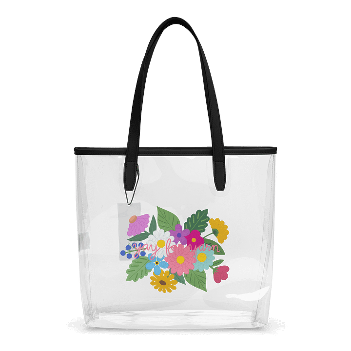 Floral Yarn Clear Tote Bag product image (2)