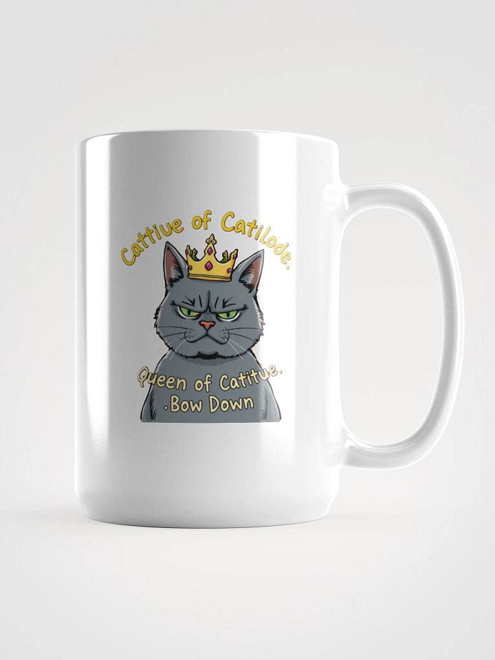 Cattitude Queen: Bow Down to Feline Royalty Mug product image (1)