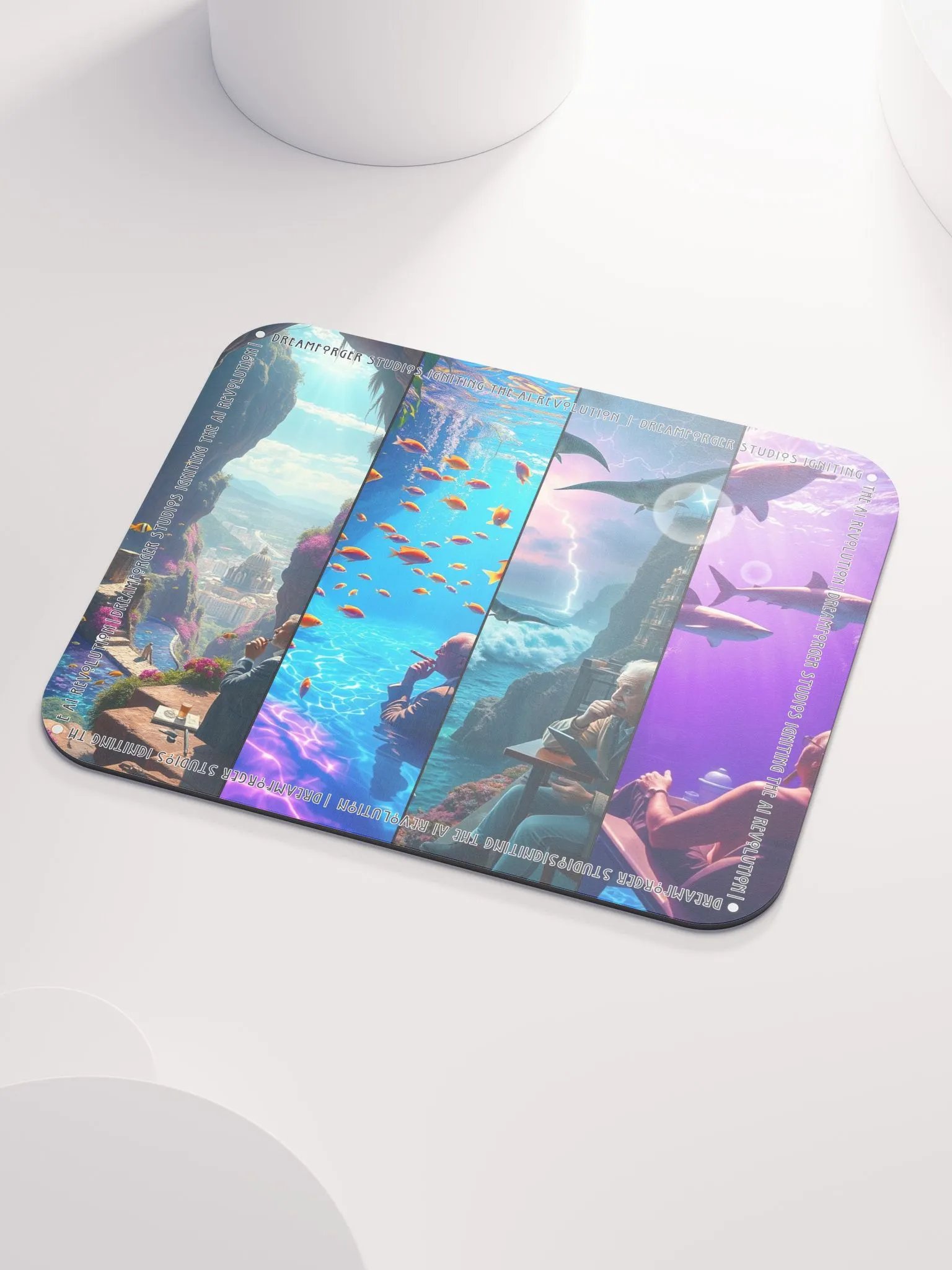 Deep Thinkers: Surrealist Vision Art Gallery Mouse Pad product image (3)