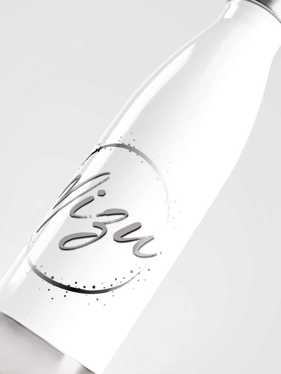 Stainless Steel Water Bottle, White w/ B&W Logo product image (5)