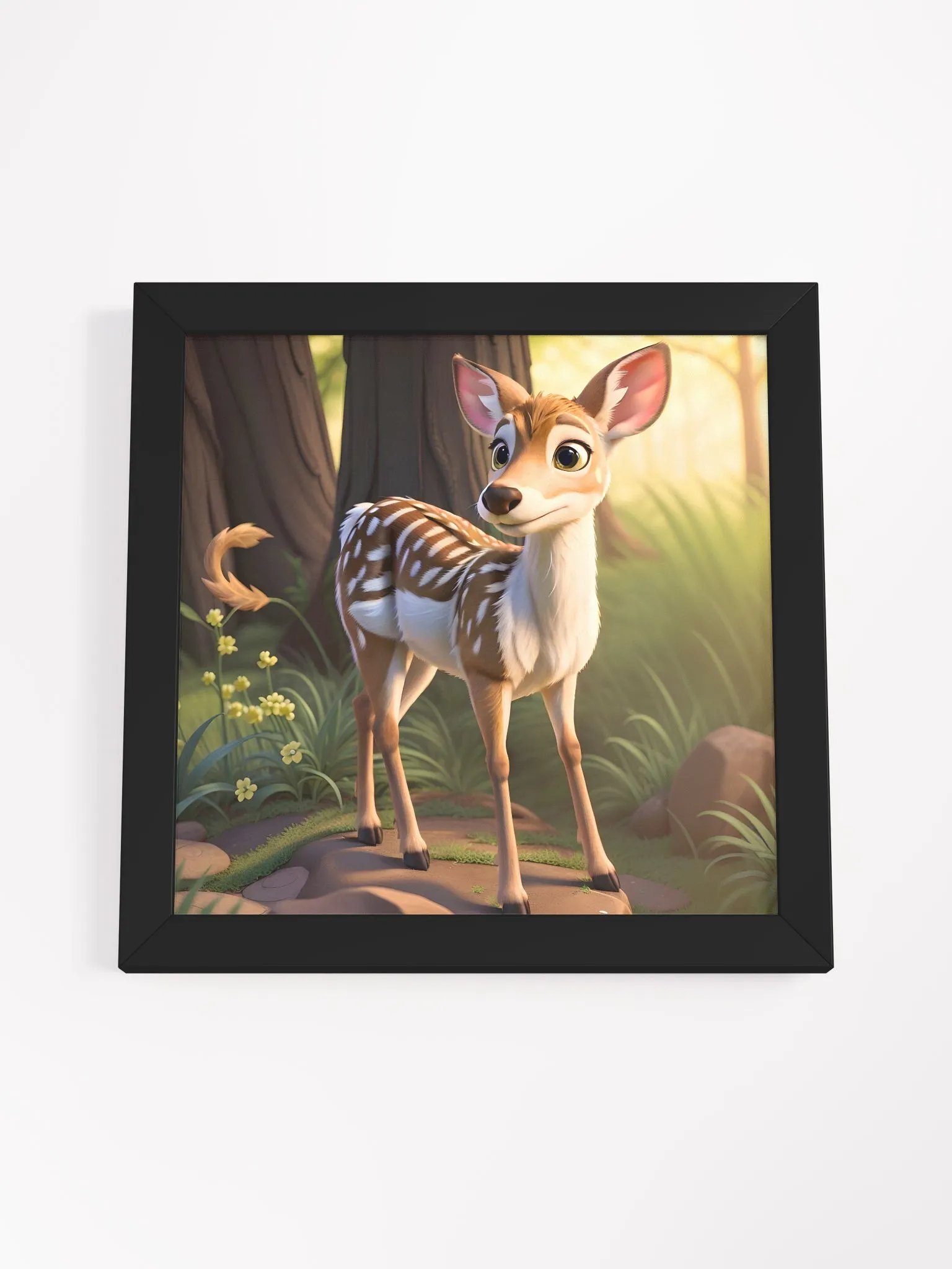 Endangered Species - Mexico - White Tailed Deer Eco-Friendly Ayous Wood Framed Poster product image (4)