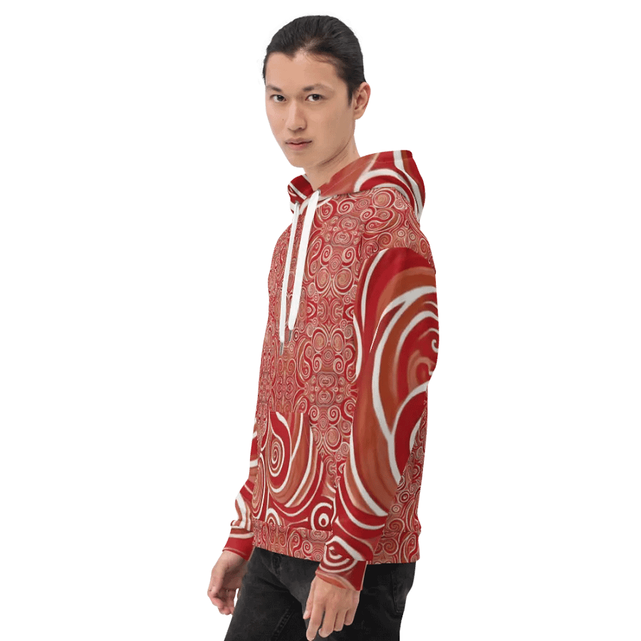 Funky Cherry Swirls Liquid Tie-Dye Hoodie product image (9)