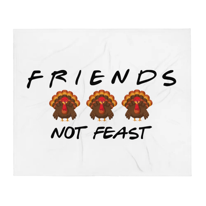 Friends Not Feast Fleece Blanket