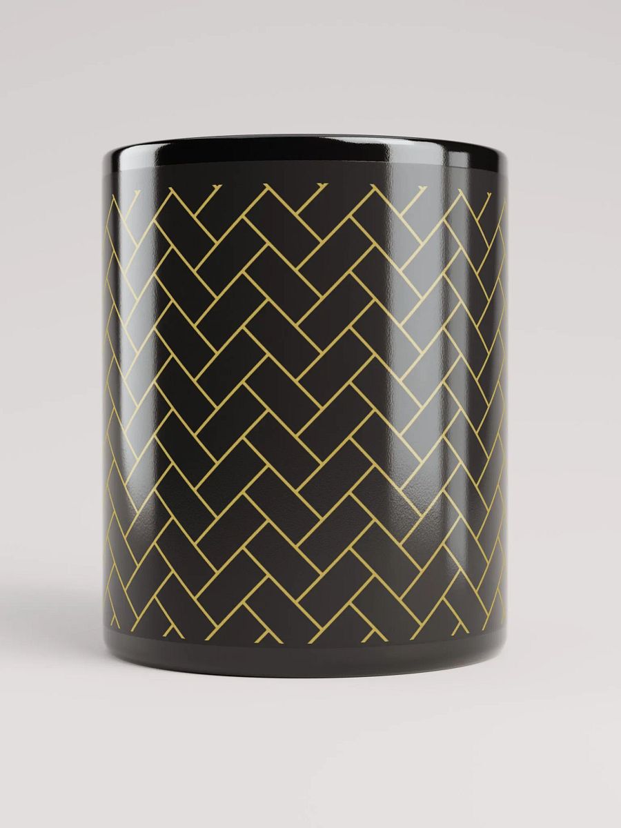Gold Bricks Pattern Design Black Mug product image (10)