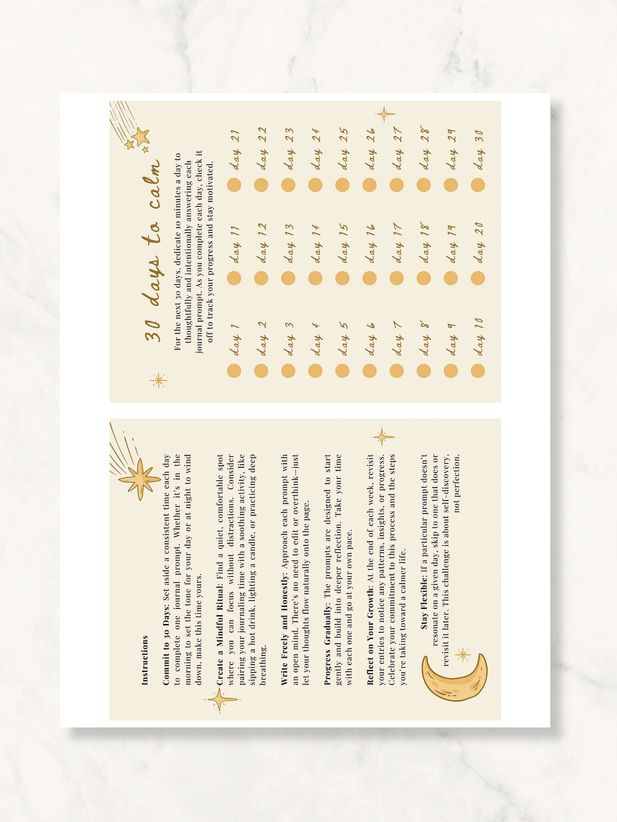 30-Day Stress and Anxiety Journaling Challenge product image (3)