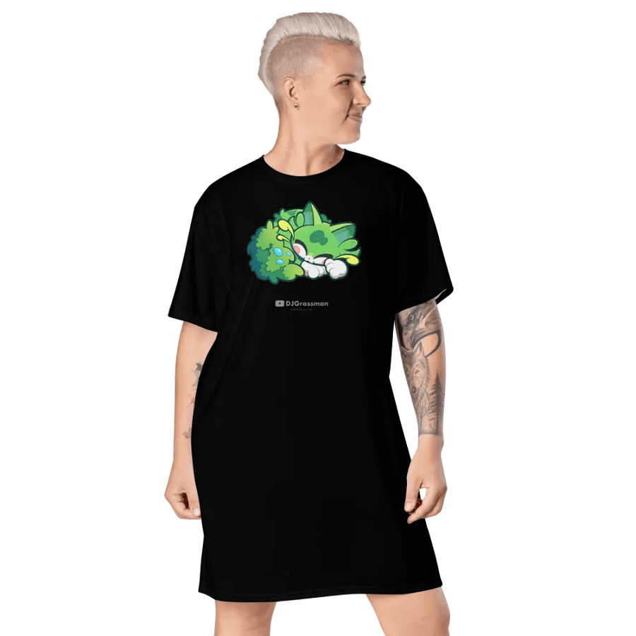 Sleeping Chloe • T-shirt Dress (Black) product image (8)