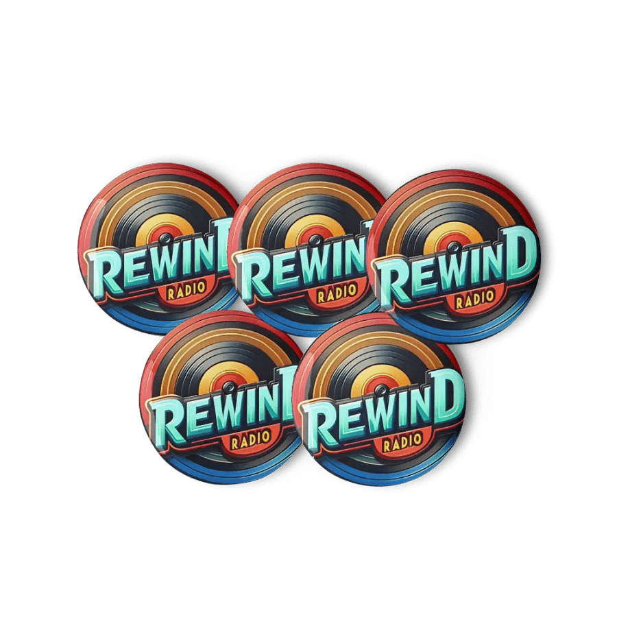 Rewind Radio Pin Button Set product image (3)