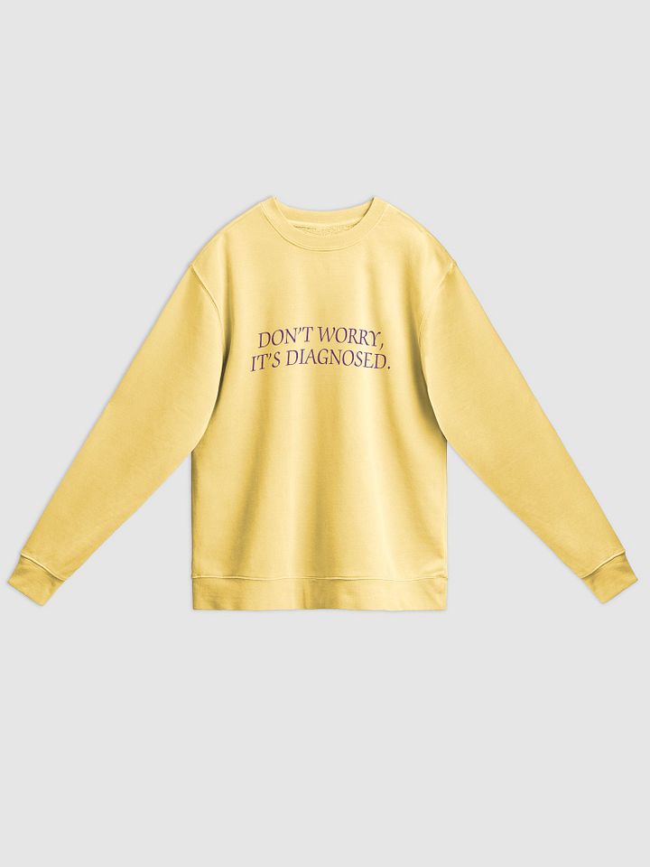 DW, IT'S DIAGNOSED. (#763D7D) printed pigment crewneck product image (19)