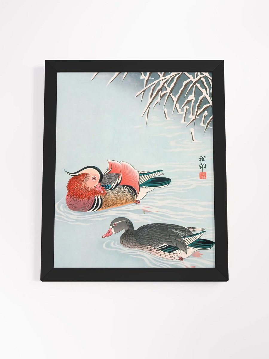 Mandarin Ducks and Snow by Ohara Shoson product image (22)