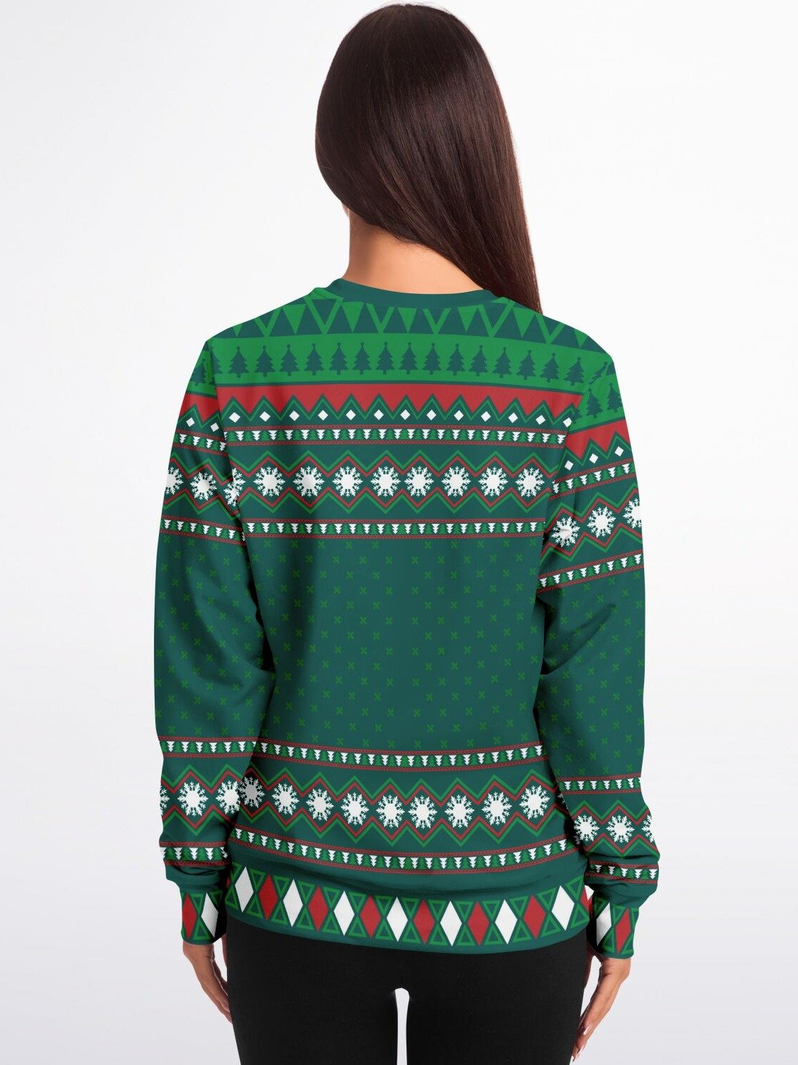"Happy Bowling" Ugly Christmas Sweater | Santa Hat Ball Graphic Sweatshirt | Bowling Fan Holiday Outfit product image (4)