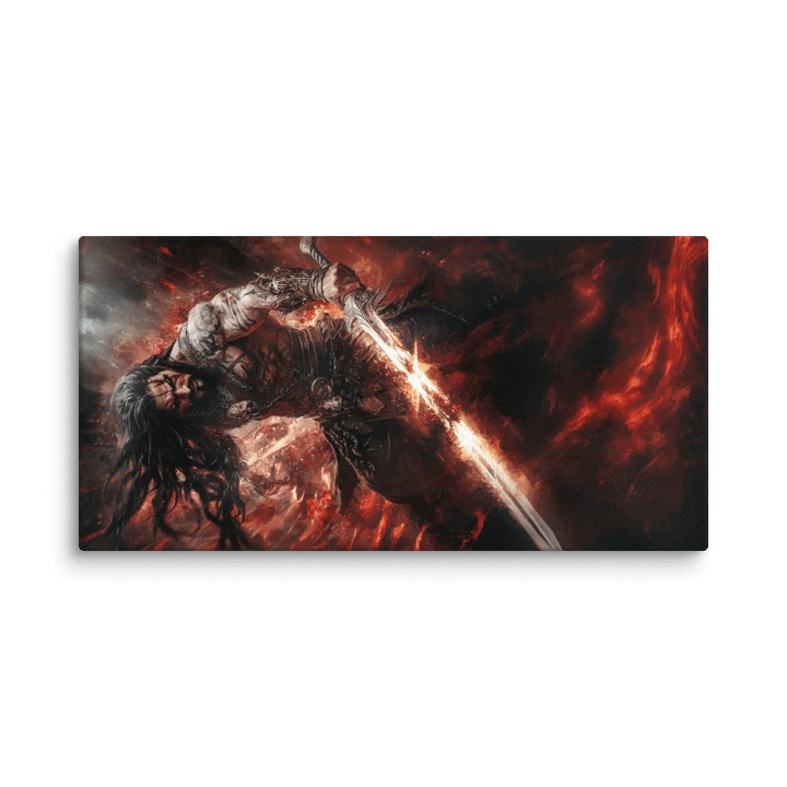 Barbarian with his sword 01 - Canvas product image (1)