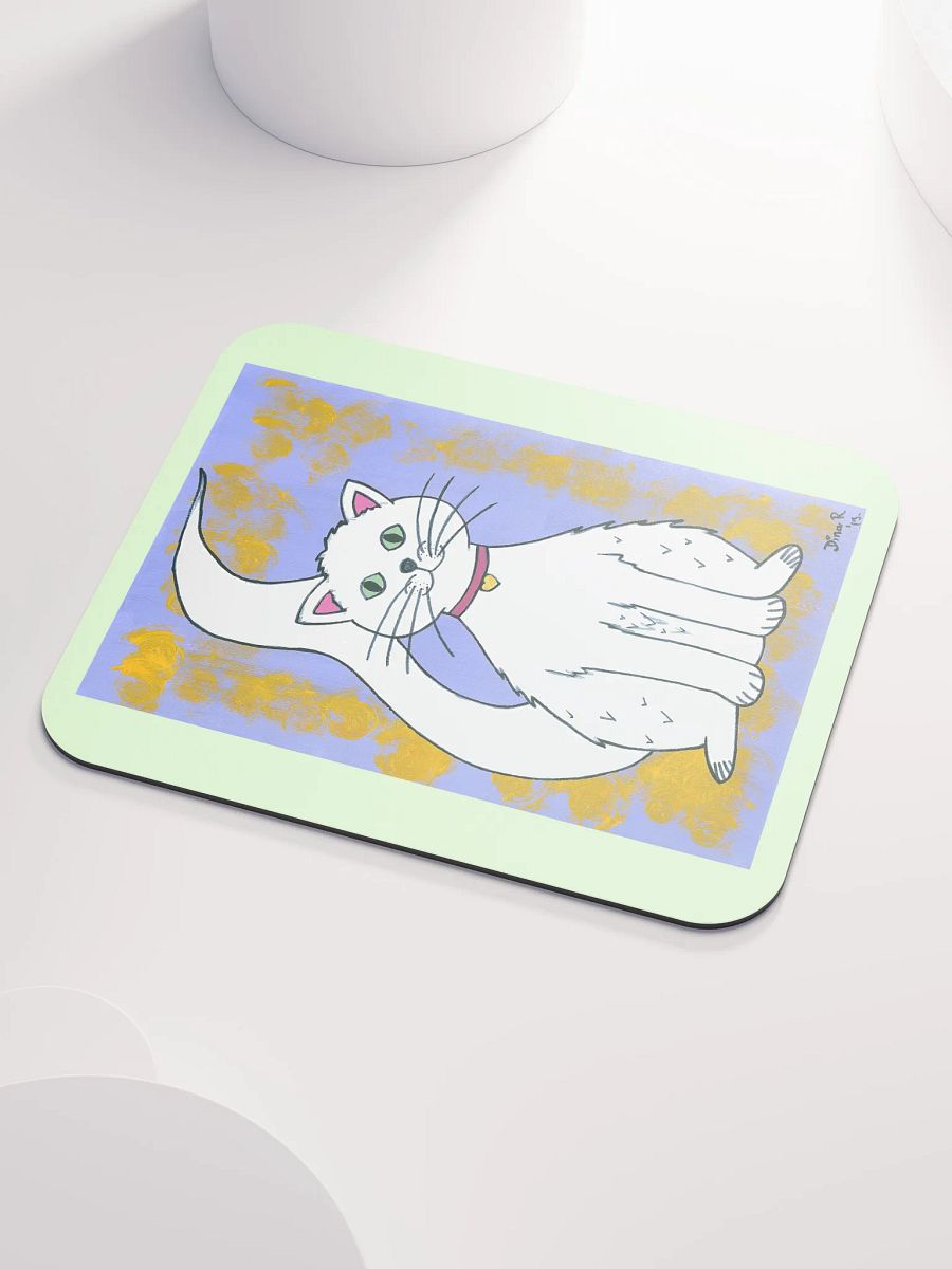 Cat (art by Dina R.) acrylic painting picture - Classic Mouse Pad product image (3)