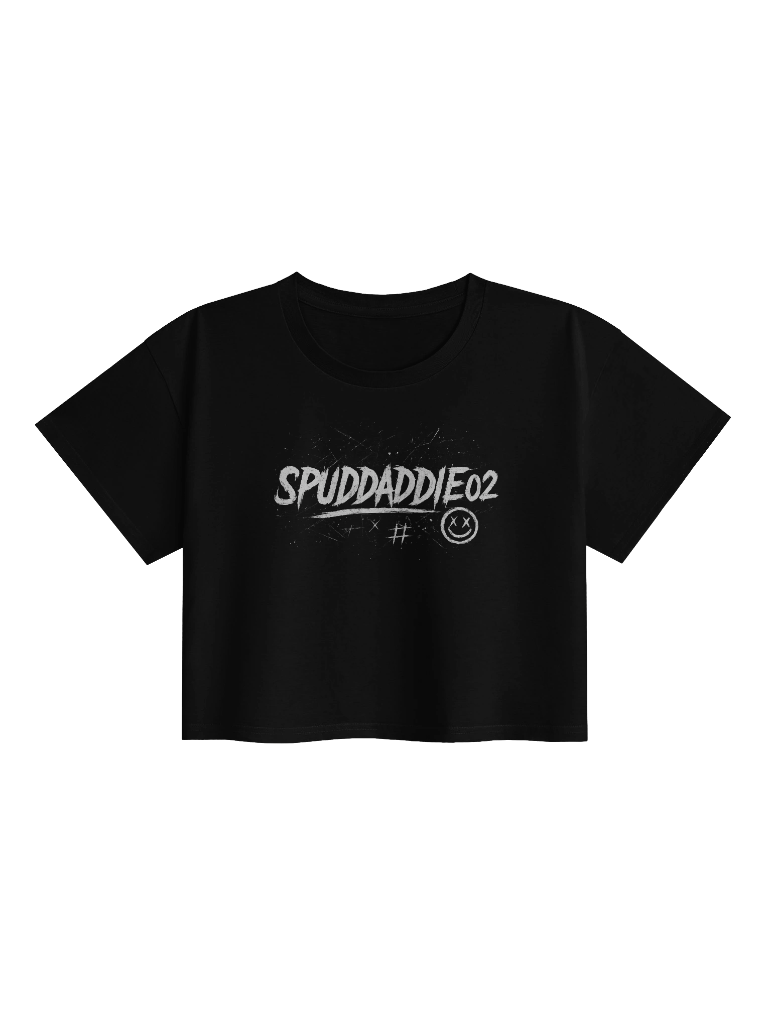 SpudDaddie02 // Blackout Curse Crop Tee product image (1)