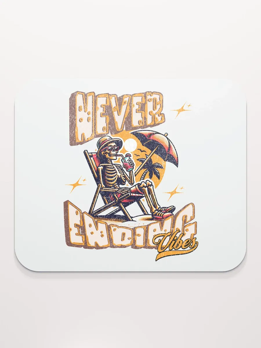 Never Ending Vibes Skeleton Tropical Mouse Pad product image (2)