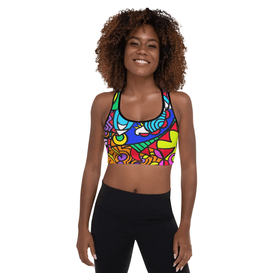 Vibrant Chaos All-Over Sports Bra product image (12)