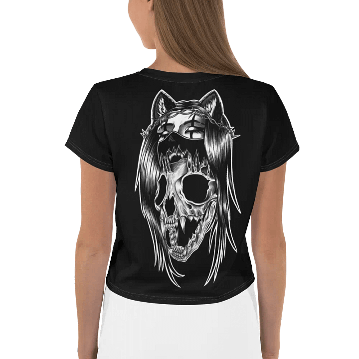 Metal Skull n' Bones Cropped T-Shirt (Alt Placement) product image (2)