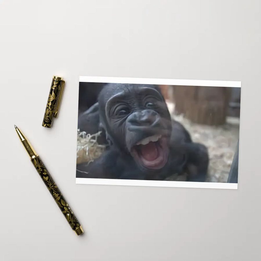 Curious Gorilla Greeting Card product image (8)