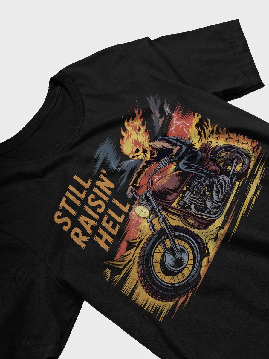 Hell Rider Flaming Skull T-Shirt product image (3)