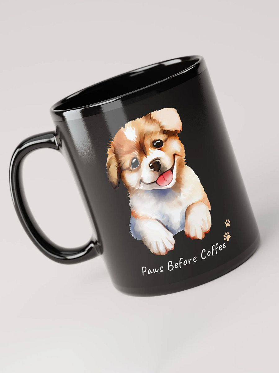 Paws Before Coffee Black Mug product image (6)