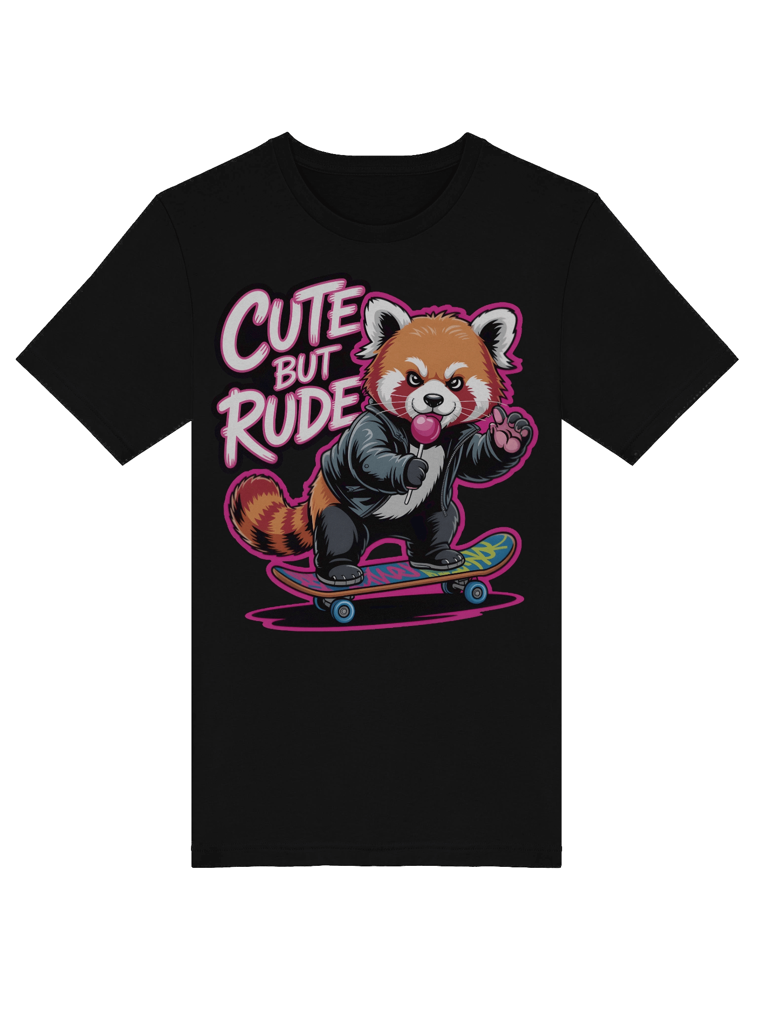 Cute But Rude Red Panda Skater Tee product image (44)