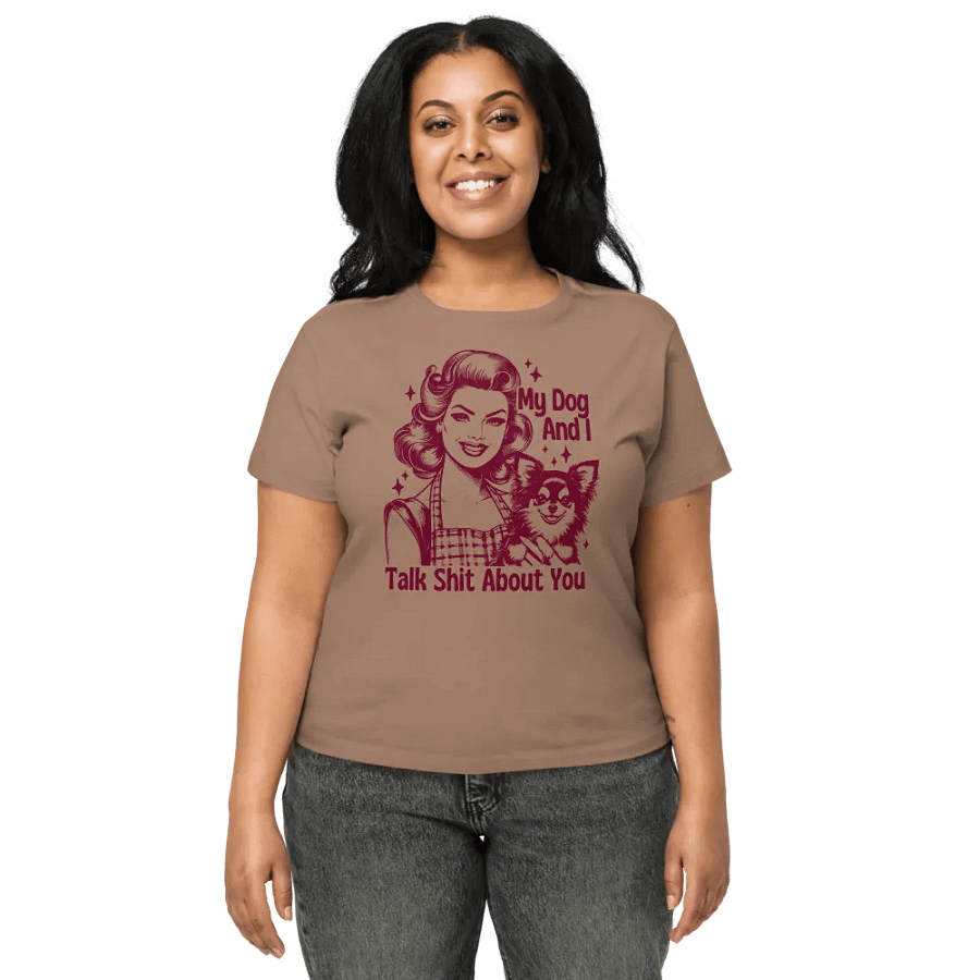 'Sarcastic Dog' High-Waisted Tee product image (3)
