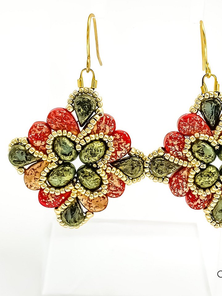 Beading Pattern – Paisley Flourish Earrings and/or Pendant product image (2)
