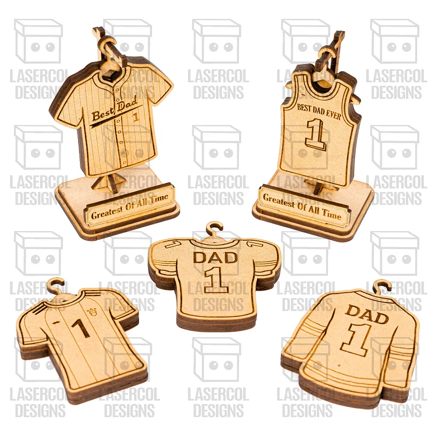 Father's Day Gift Sports Jersey Plaque Trophy For Dad - Laser Cut Files product image (3)