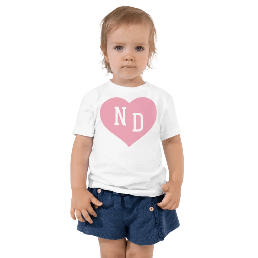 ND Heart Pink Unisex Toddler T-shirt product image (3)