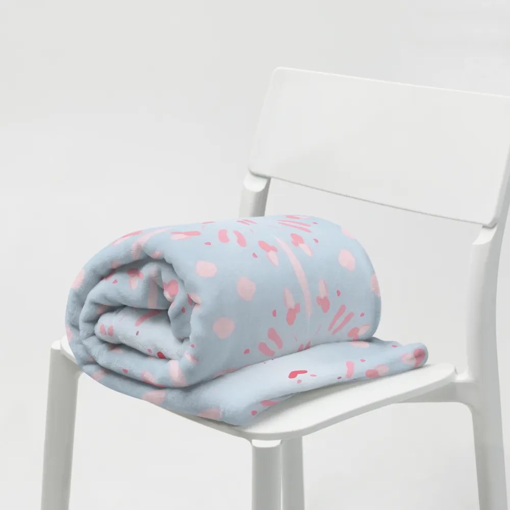 Pink Splashes & Red Hearts Throw Blanket product image (8)