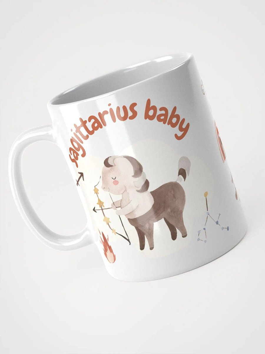 Sagittarius Baby November 22 – December 21 WHITE GLOSSY MUG Baby Gift, New Mom Gift, Fun Astrology Gift product image (4)
