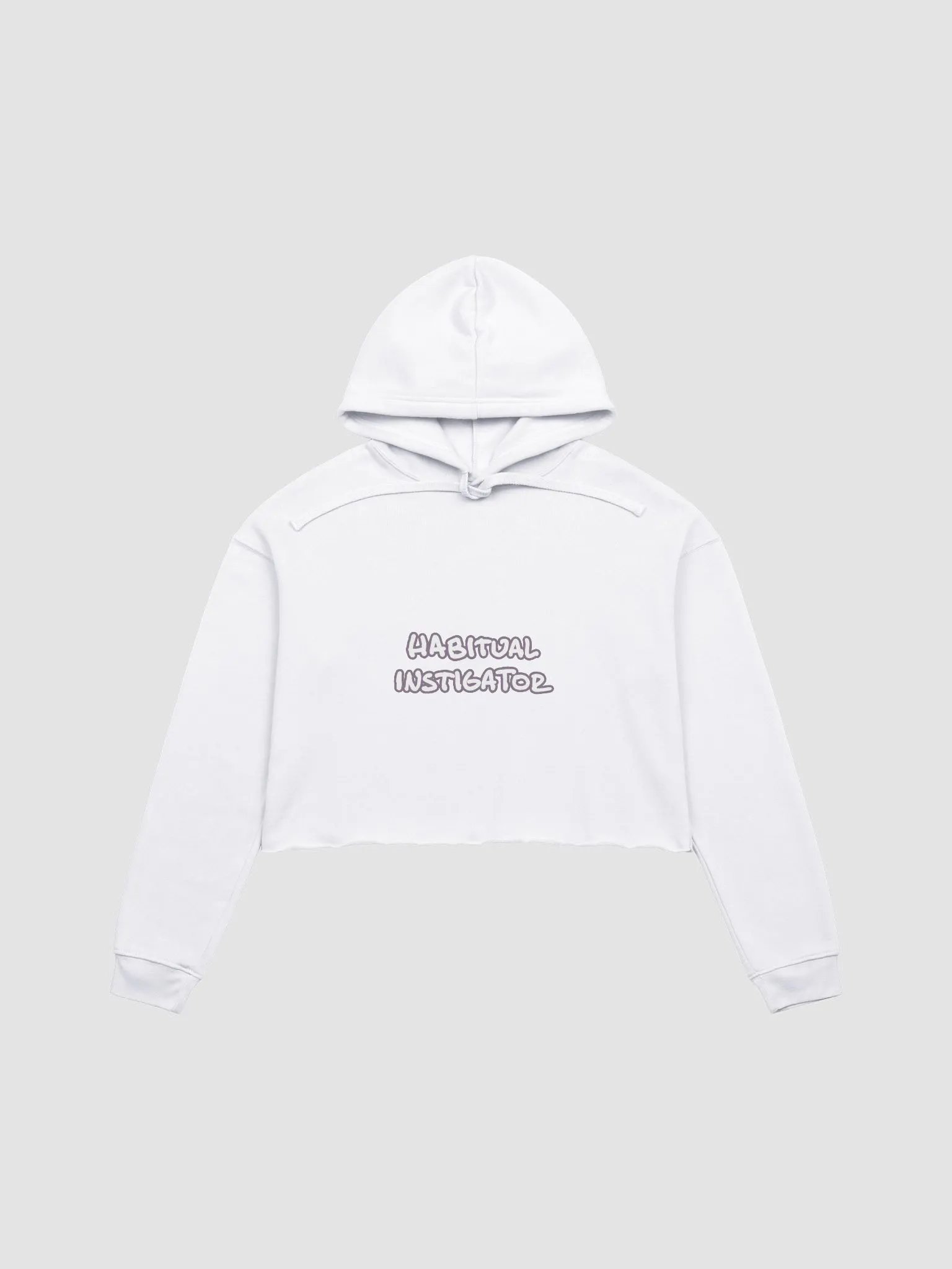 HABITUAL INSTIGATOR (lined design, #8D778F) fleece cropped hoodie product image (30)