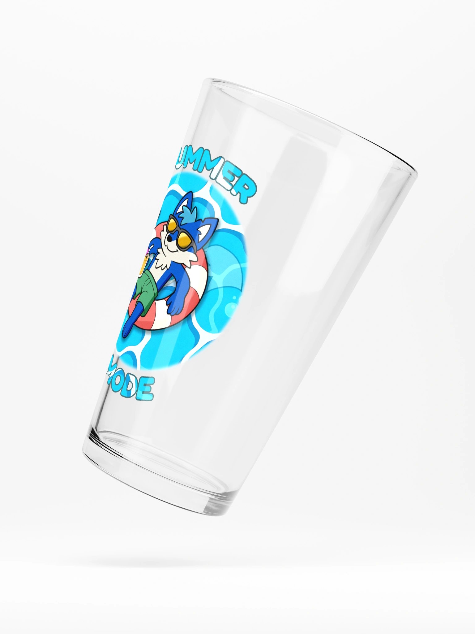"Summer Mode" CobaltFox Pint Glass product image (5)