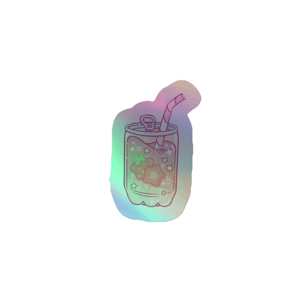 Holographic Starberry Soda Vinyl Sticker♡ product image (1)