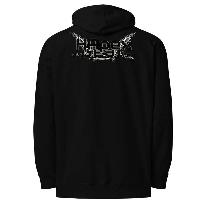 Midweight Hoodie - Embroidered - Black HApex Gear White Logo product image (1)