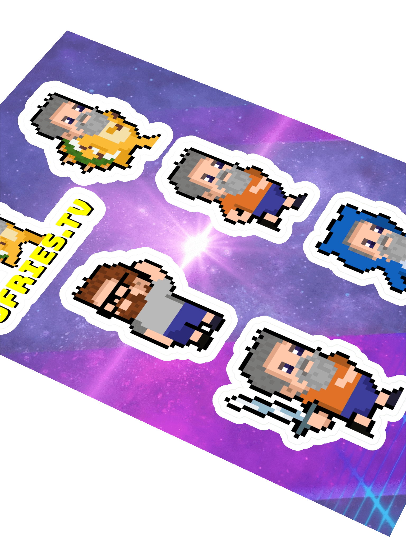 JFries.TV Pixel Characters Sticker Sheet product image (2)