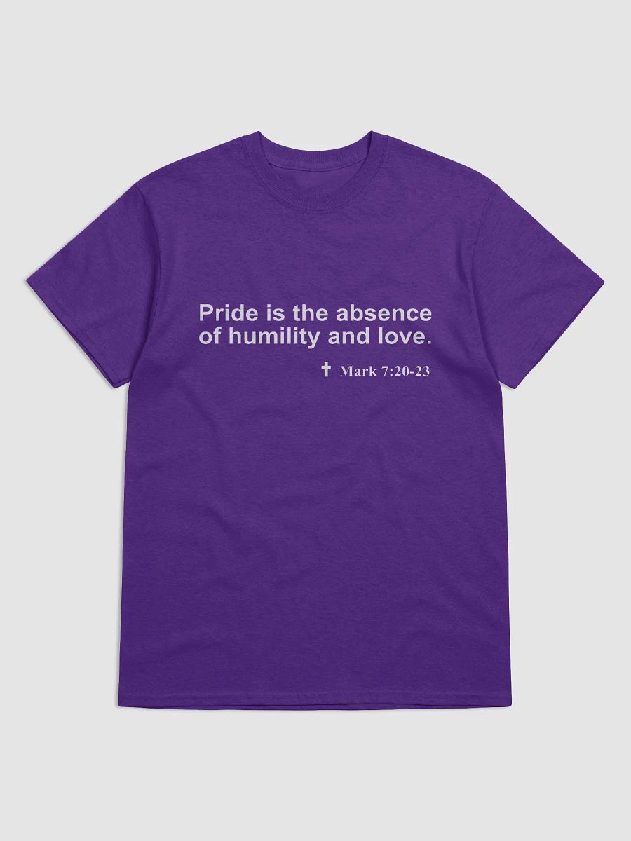 A Christian T-shirt to prompt spiritual conversations: What does the Bible say about Pride? product image (7)