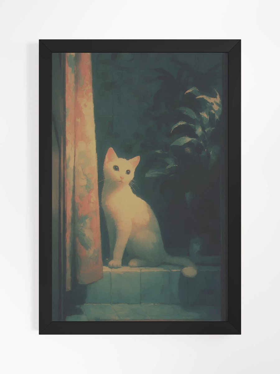 Serene Cat Framed Matte Poster product image (1)