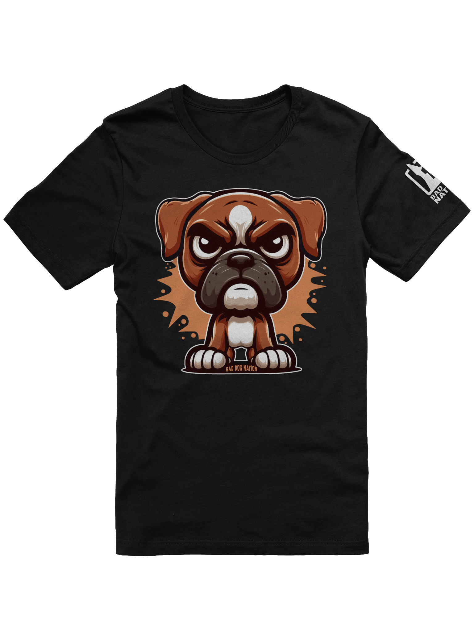 Boxer Angry Pup (natural ears) - Premium Adult Unisex T-shirt product image (1)