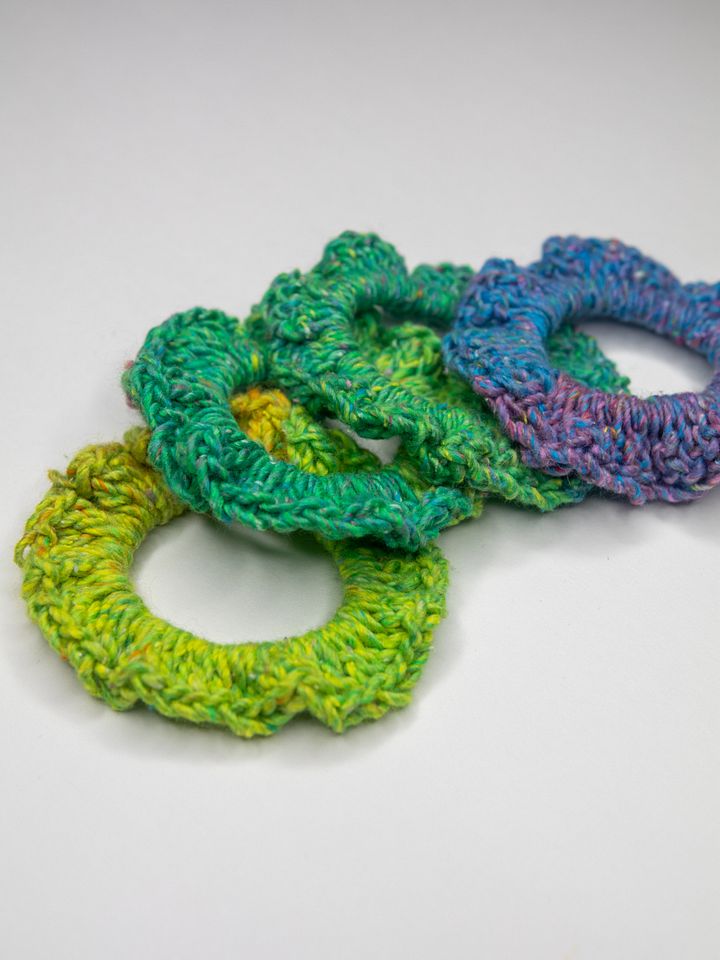 Crochet Hair Tie (Cool Colors) product image (2)