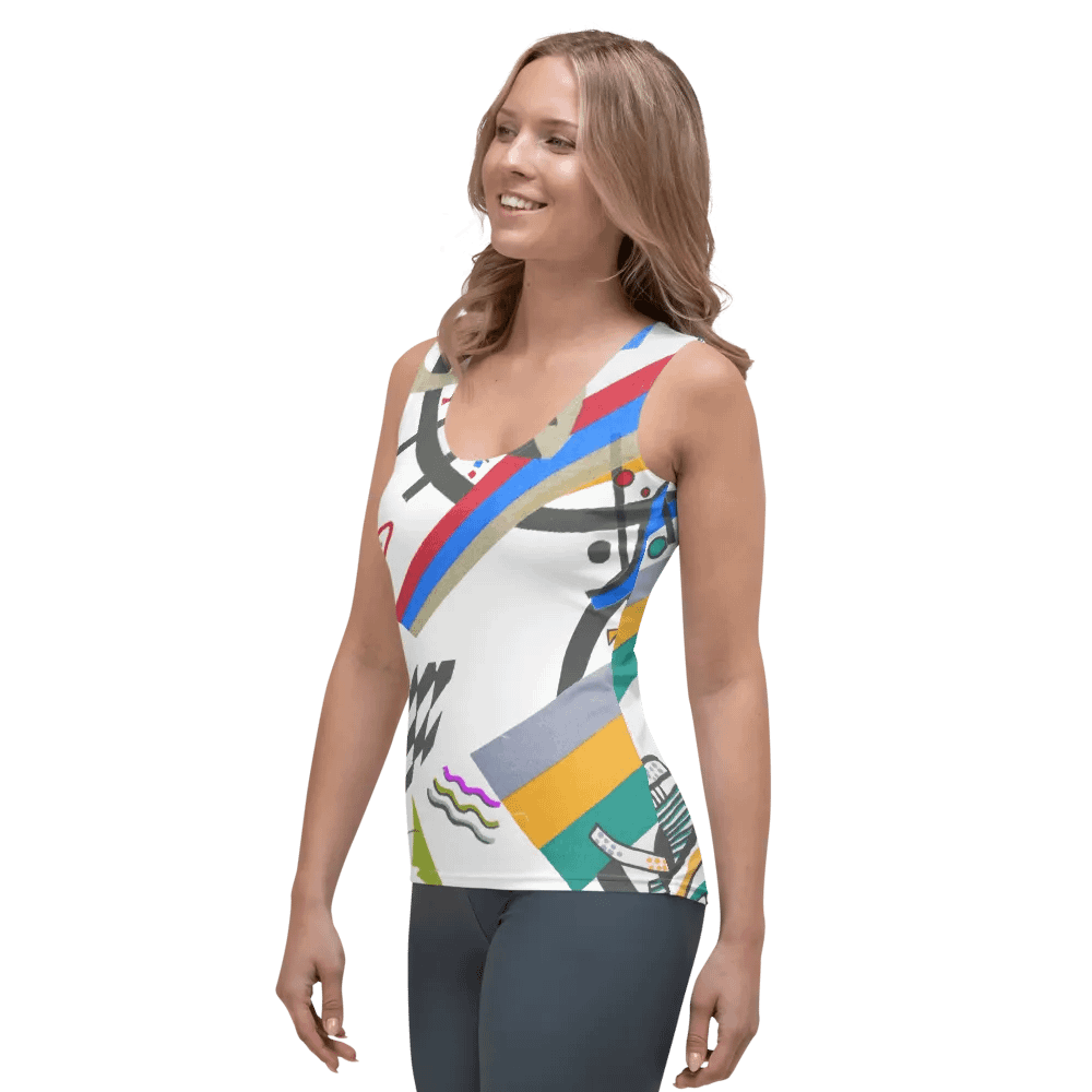 Abstract Lithographic Pattern Design Tank Top - V4 product image (3)