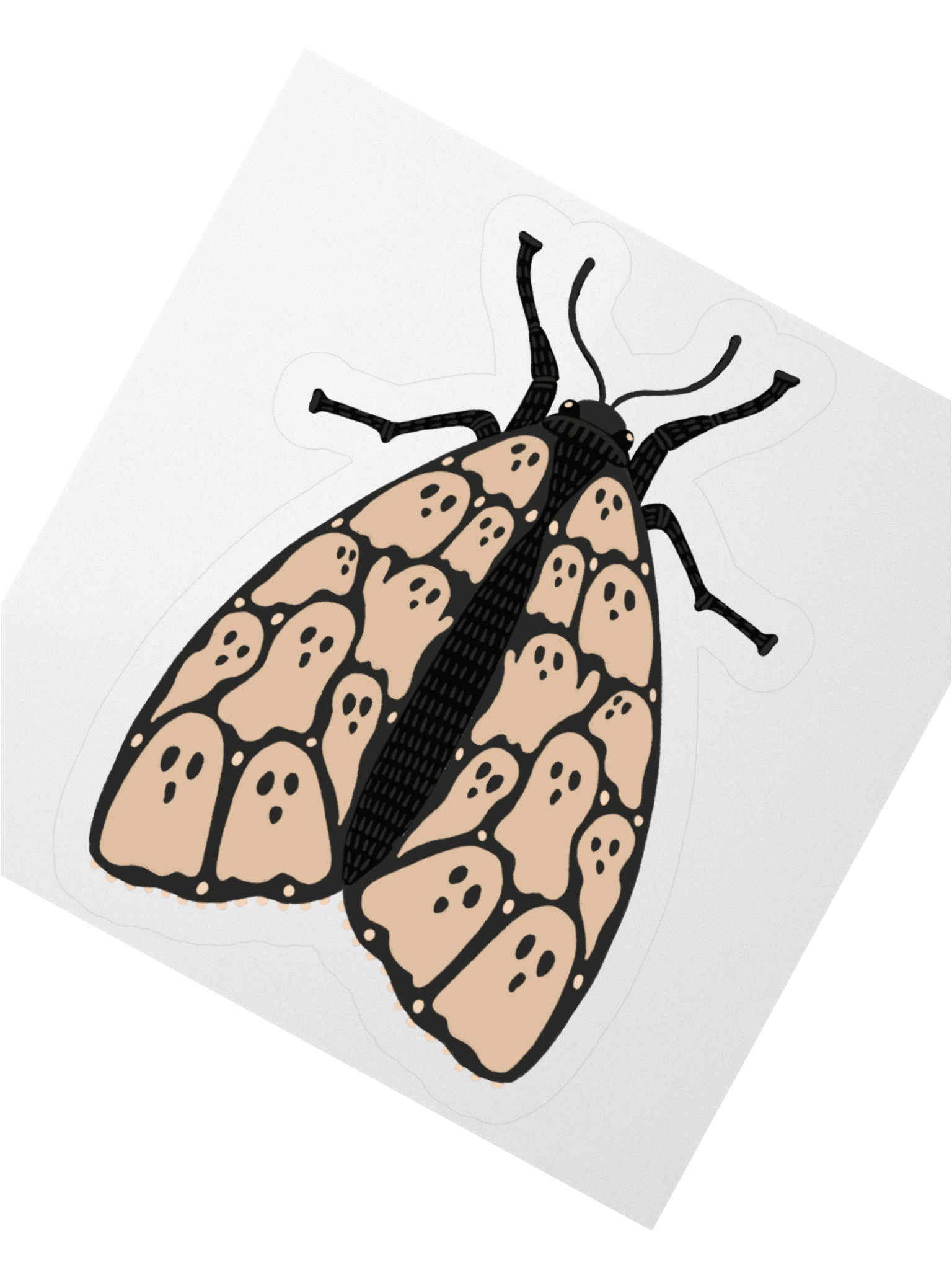 Halloween Ghost Moth Sticker product image (2)
