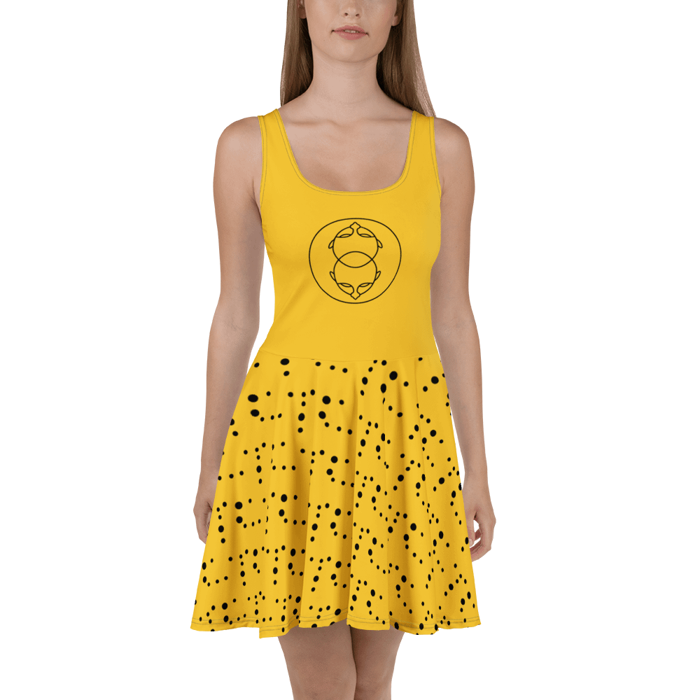 Symmetrical Faces All-Over Print Skater Dress product image (2)