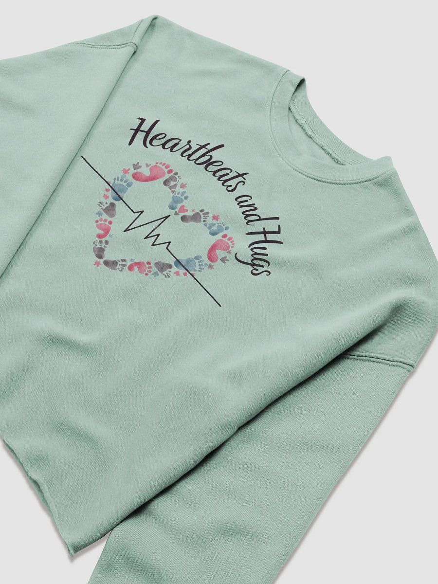 EKG Heartbeats & Hugs Crop Sweatshirt product image (10)