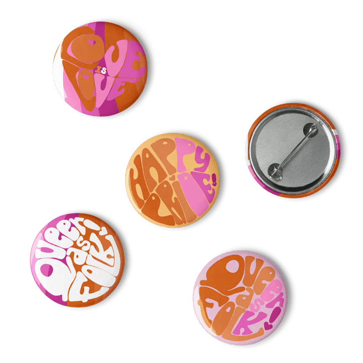 Lesbian Pride pin badge set product image (1)