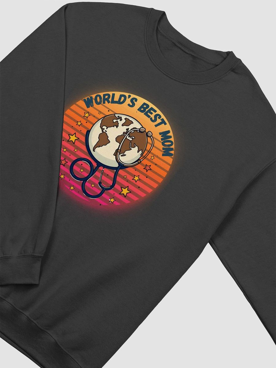 World's Best Mom Earth Stethoscope Crewneck Sweatshirt product image (14)