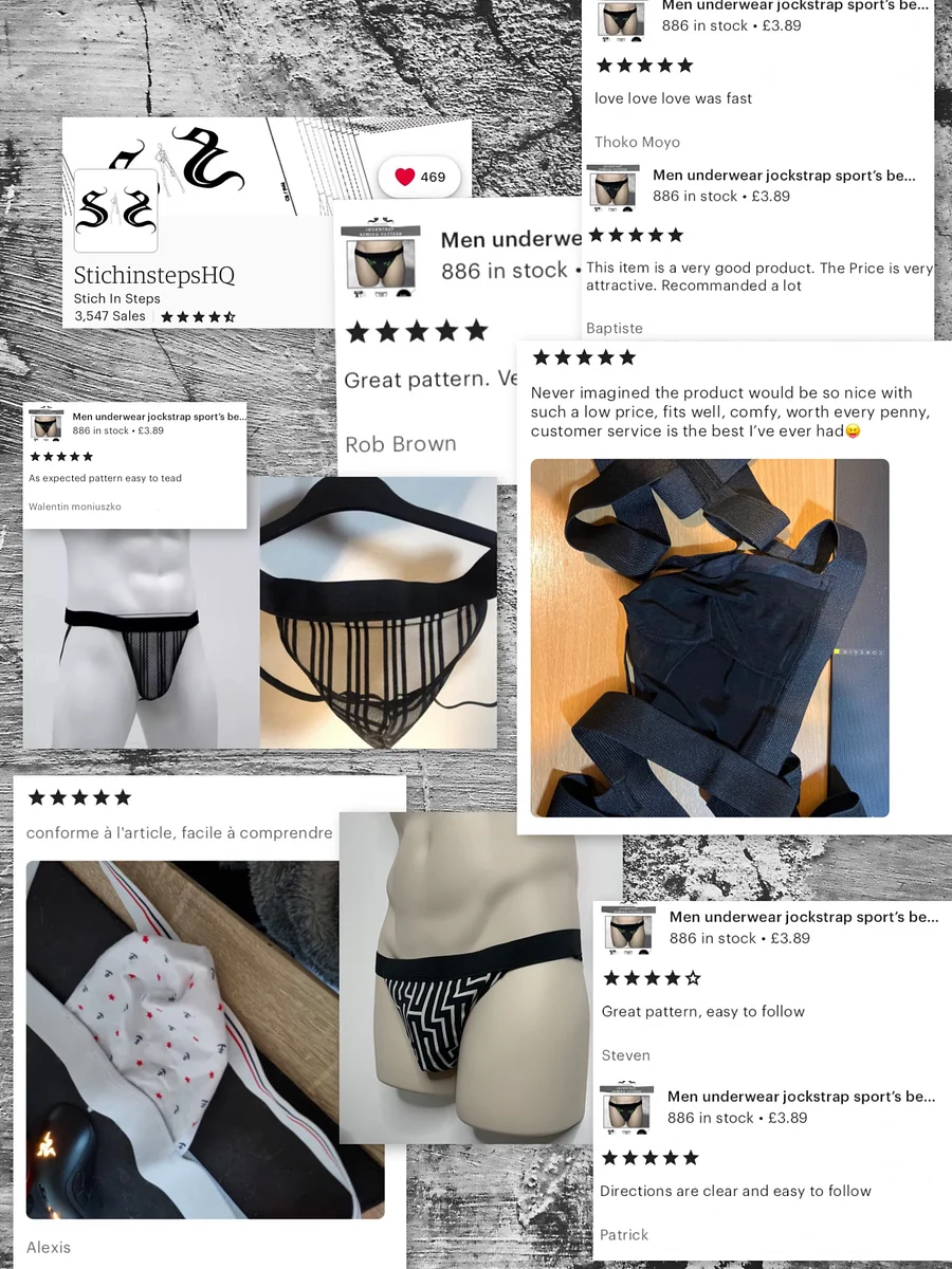 Men’s classic jockstrap - Sewing Pattern product image (6)
