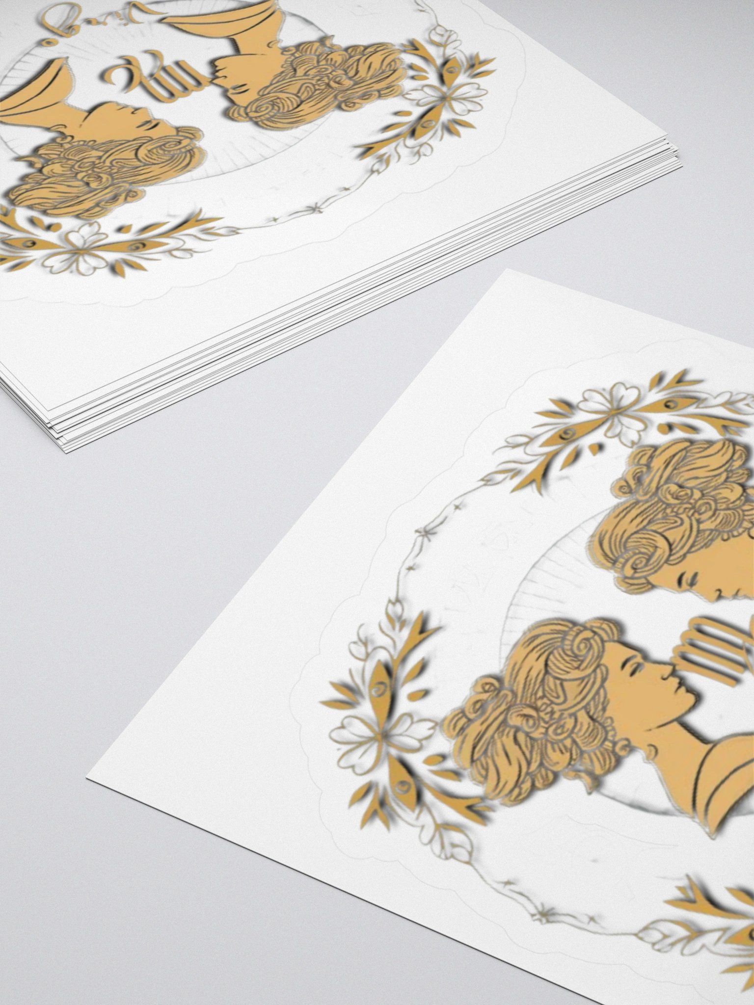 Virgo Zodiac Sticker - Elegant Female Profiles - Vinyl product image (11)